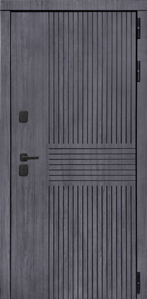 Входная дверь ДвериПРО Берген ПВХ 10мм Астрод Velutto Grigio DPRO196762 внешняя сторона