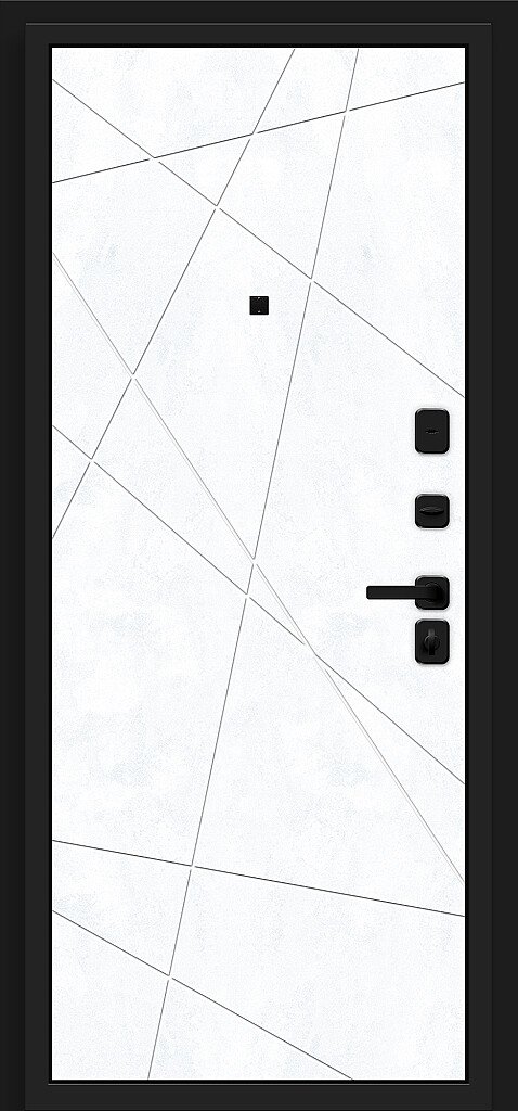 Входная дверь Кьюб RBE Slate Art/Snow Art BR5141