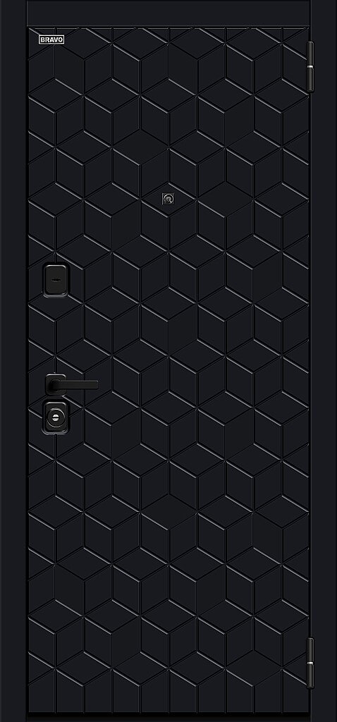 Фото Входная дверь Кьюб RBE Total Black/Super White BR5142 внешняя сторона