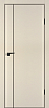 Межкомнатная дверь P-21  черный молдинг PET,  кромка ABS черная c 4-х ст. Бежевый матовый